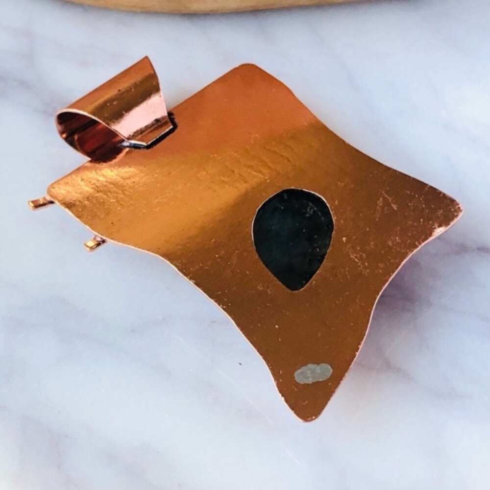 Copper Plated Labradorite Stone Statement Boho Pe… - image 6